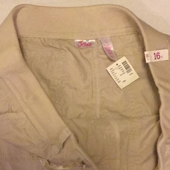 NWT Justice khaki cargo Capri (Girl) 16.5 - Picture 3 of 8
